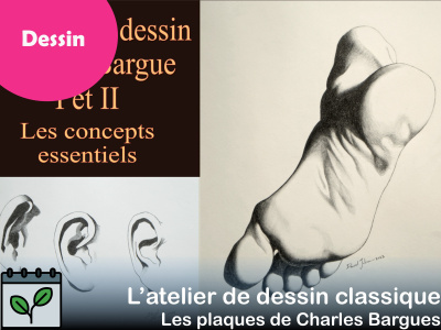 DESSIN - L'atelier de dessin classique - les plaques de Charles Bargues