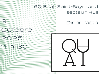 Dîner - Vendredi,  3 octobre 2025 - Restaurant Le Quai Chic Taverne (Secteur Hull) - 60 Boul. Saint-Raymond