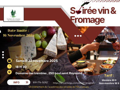 Soirée - Vins et fromages (au profit du théâtre AROBAS)