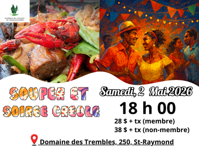 Souper et soir&eacute;e CR&Eacute;OLE