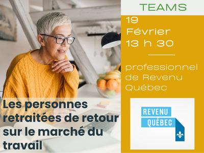 Les personnes retrait&eacute;es de retour sur le march&eacute; du travail