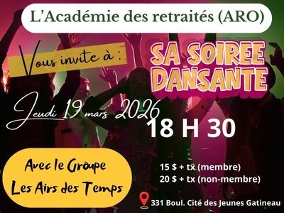 SOIR&Eacute;E DANSANTE avec le groupe "Les Airs des Temps"