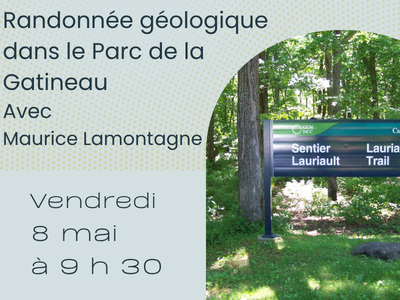 Randonn&eacute;e g&eacute;ologique dans le Parc de la Gatineau